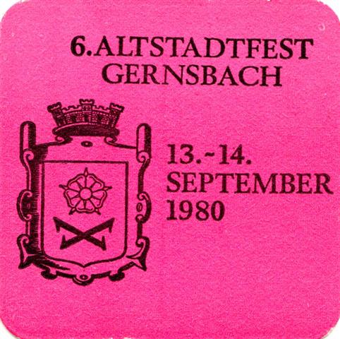 gernsbach ra-bw gerns altstadt 1a (quad185-altstadtfest 1980-schwarzrot) 